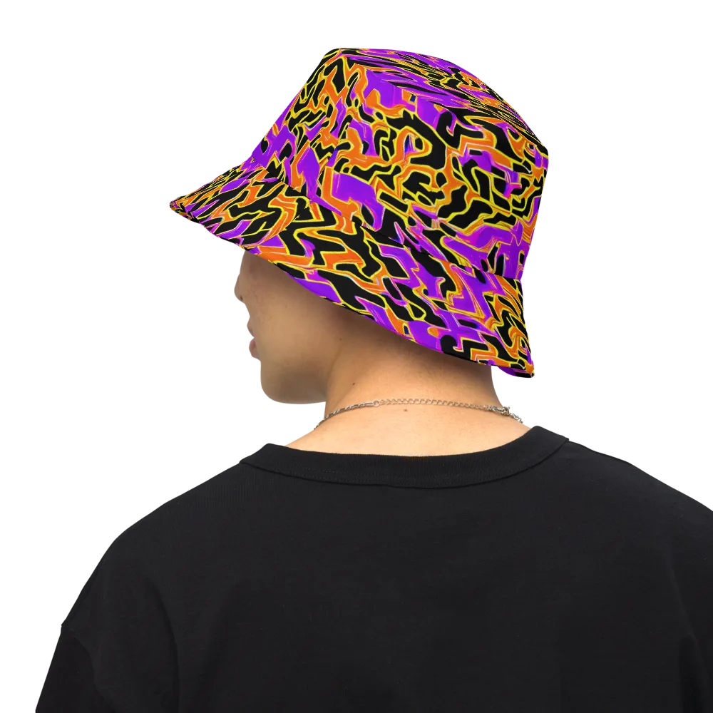 Inferno Pulse on Reversible Bucket Hat — Back Inside
