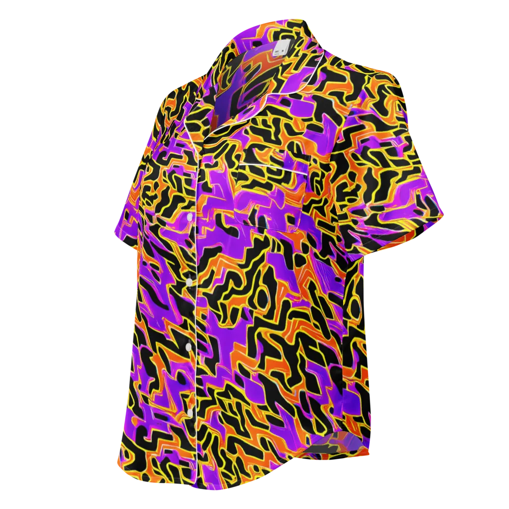 Inferno Pulse on Women's Short Sleeve Pajama Top — Left Front