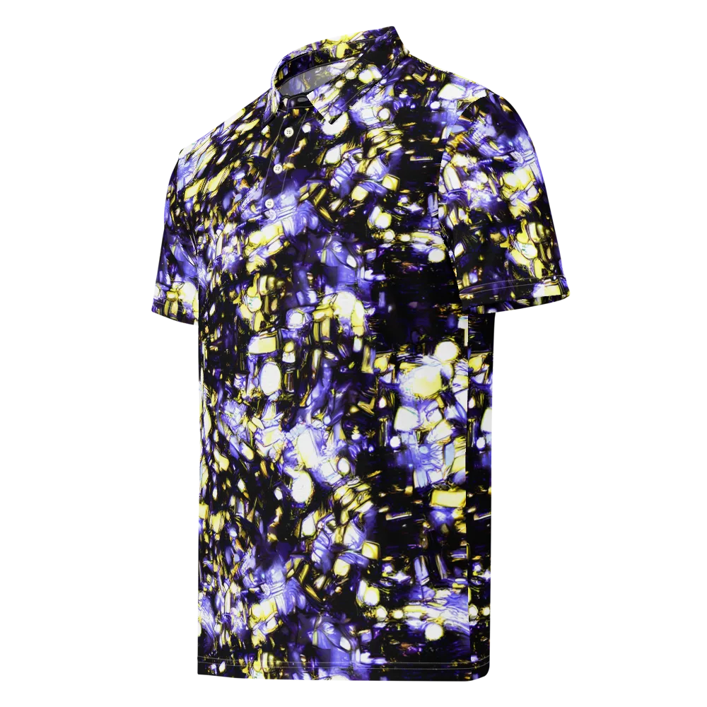 Royal Collision on Men's Slim Fit Polo Shirt — Left Front