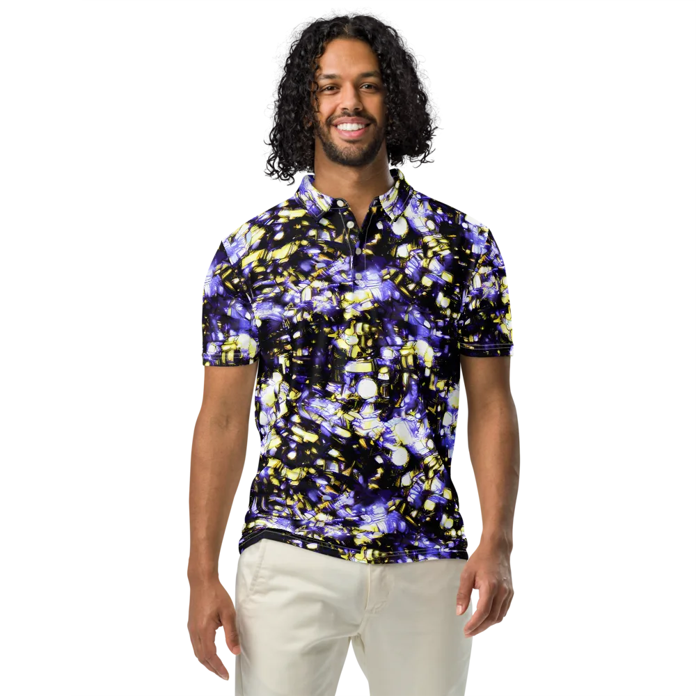 Royal Collision on Men's Slim Fit Polo Shirt — Front