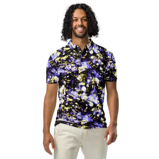Royal Collision on a Men's Slim Fit Polo Shirt
