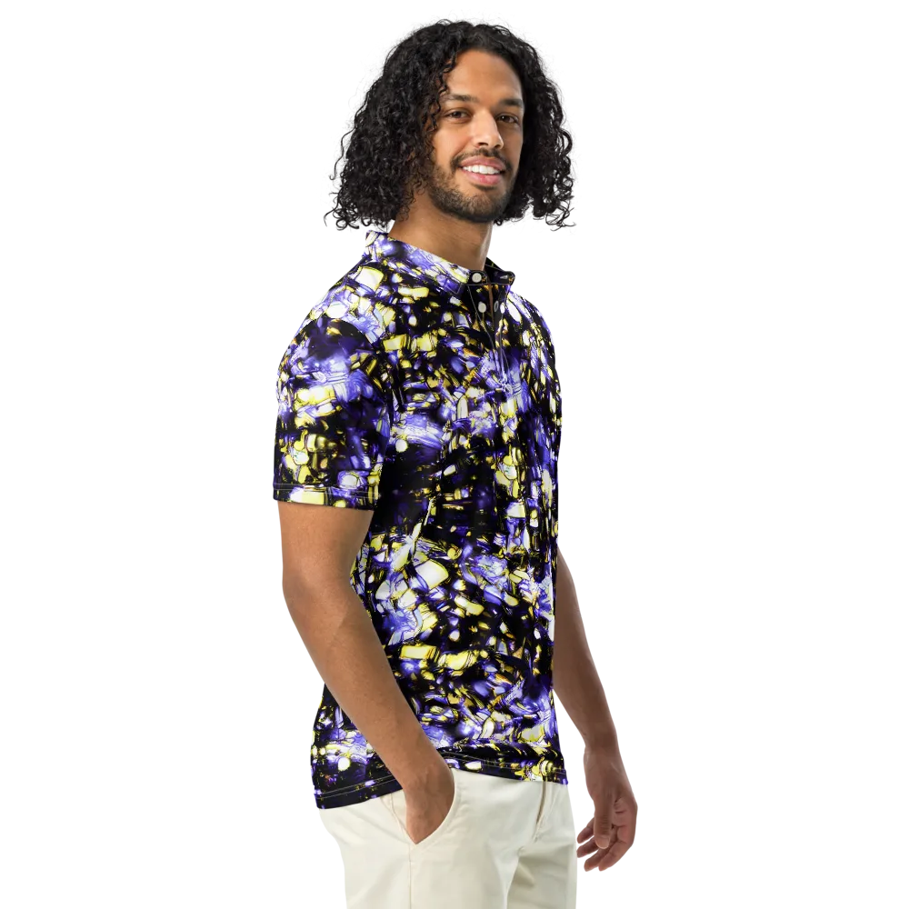 Royal Collision on Men's Slim Fit Polo Shirt — Right Front