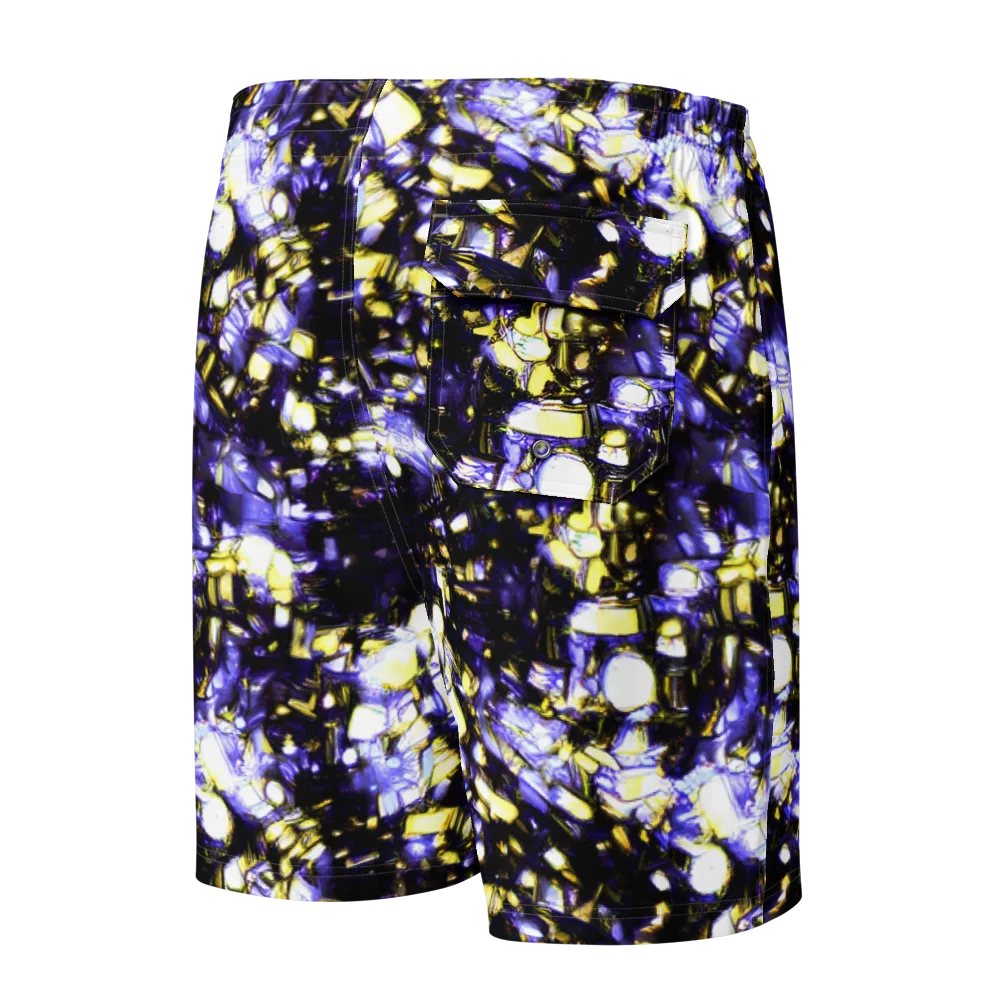 Royal Collision on Men's Board Shorts — Back