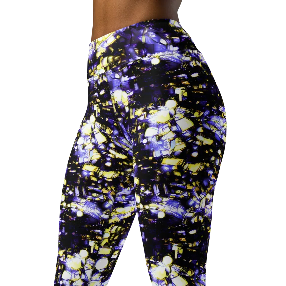 Royal Collision on Yoga Leggings — Left Front
