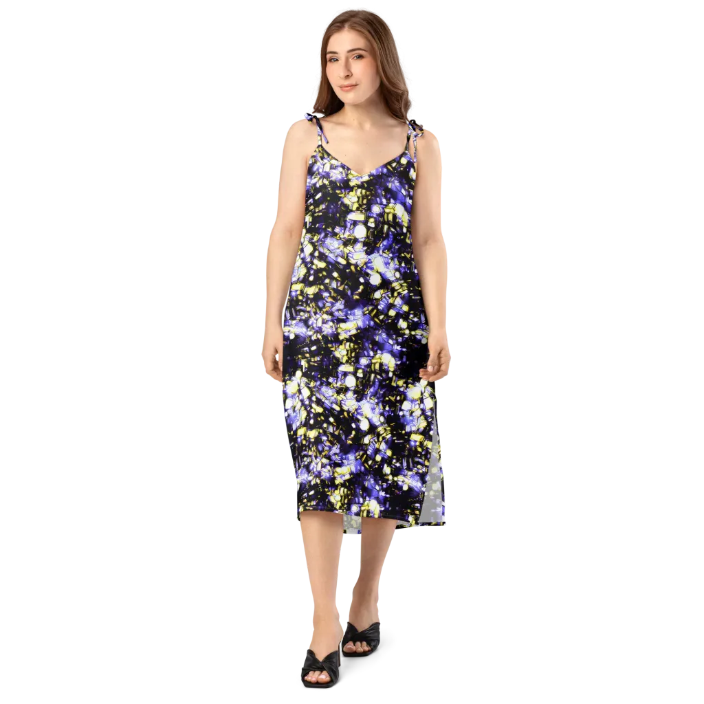 Royal Collision on Slip Dress — Front