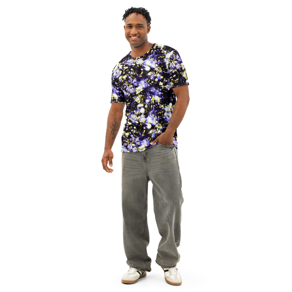 Royal Collision on Men's Cotton Crew Neck T-Shirt — Front