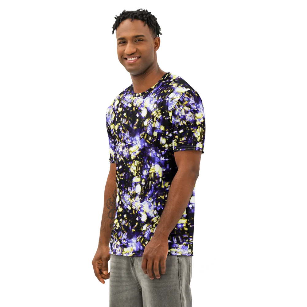 Royal Collision on Men's Cotton Crew Neck T-Shirt — Left Front
