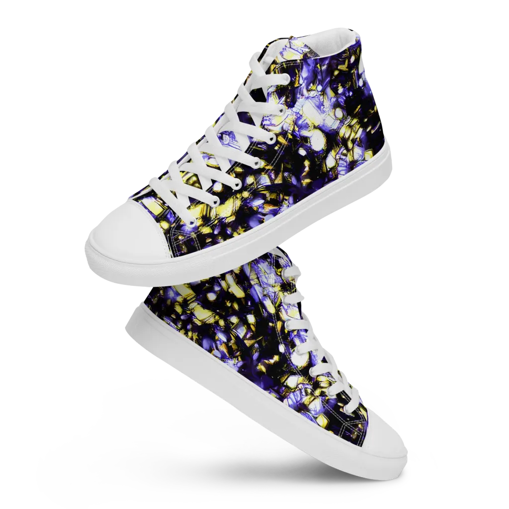 Royal Collision on Men's High Top Canvas Shoes — Front