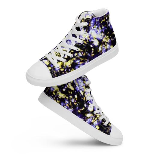 Royal Collision on a Men's High Top Canvas Shoes