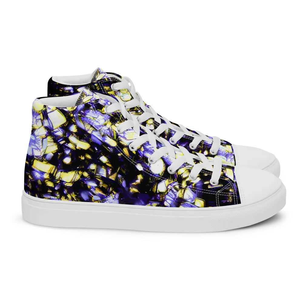 Royal Collision on Women's High Top Canvas Shoes — Right