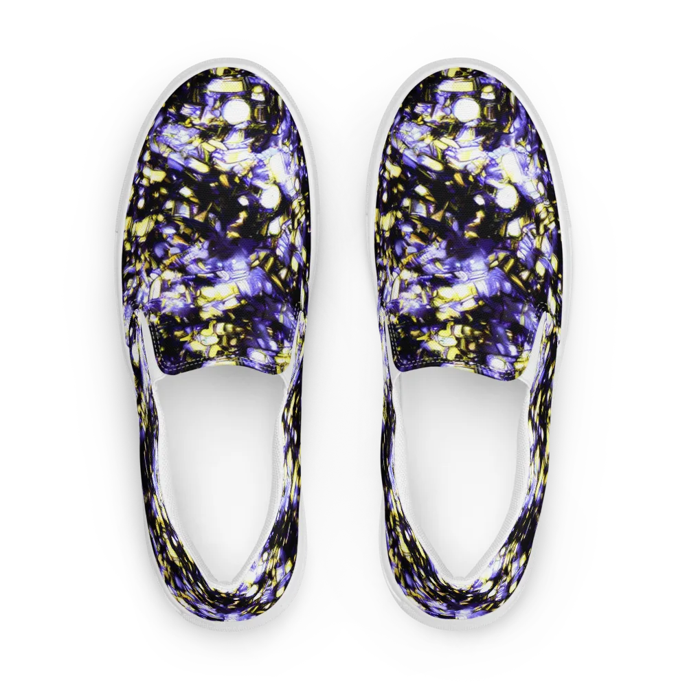 Royal Collision on Men's Slip-On Canvas Shoes — Front