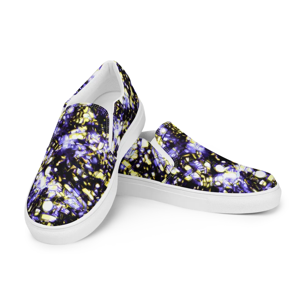 Royal Collision on Men's Slip-On Canvas Shoes — Left Front