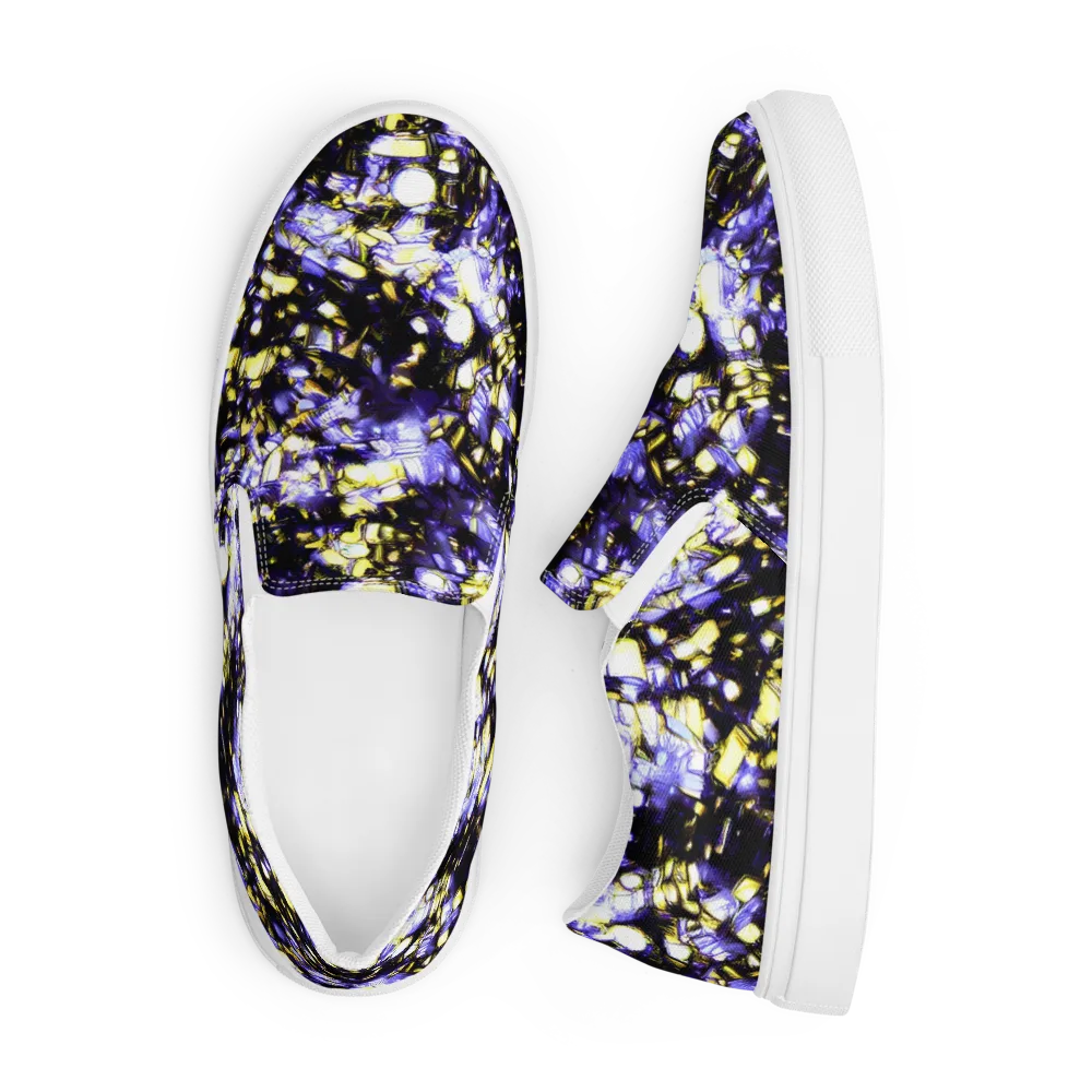 Royal Collision on Men's Slip-On Canvas Shoes — Front