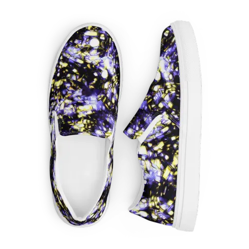 Royal Collision on a Men's Slip-On Canvas Shoes