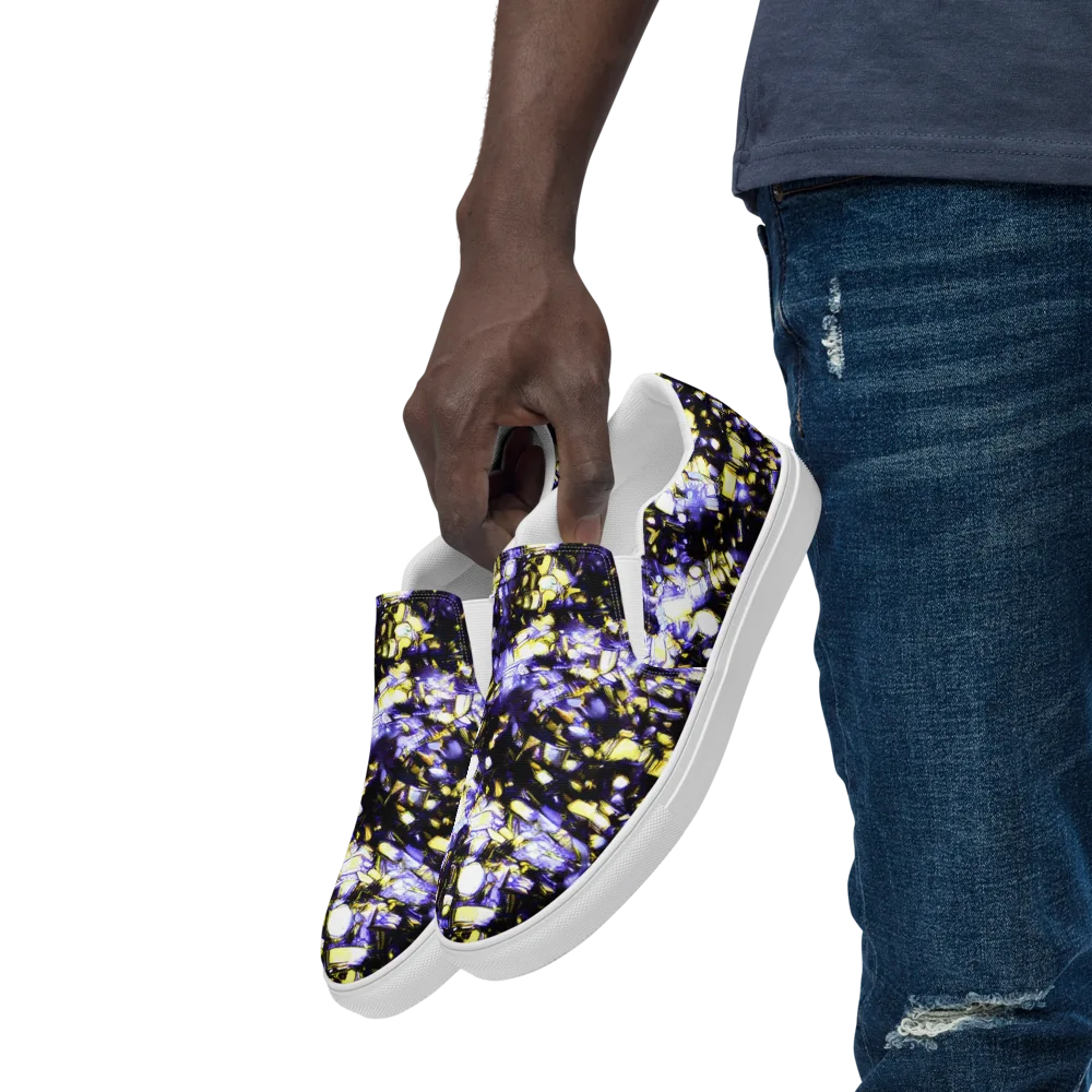 Royal Collision on Men's Slip-On Canvas Shoes — Left Front