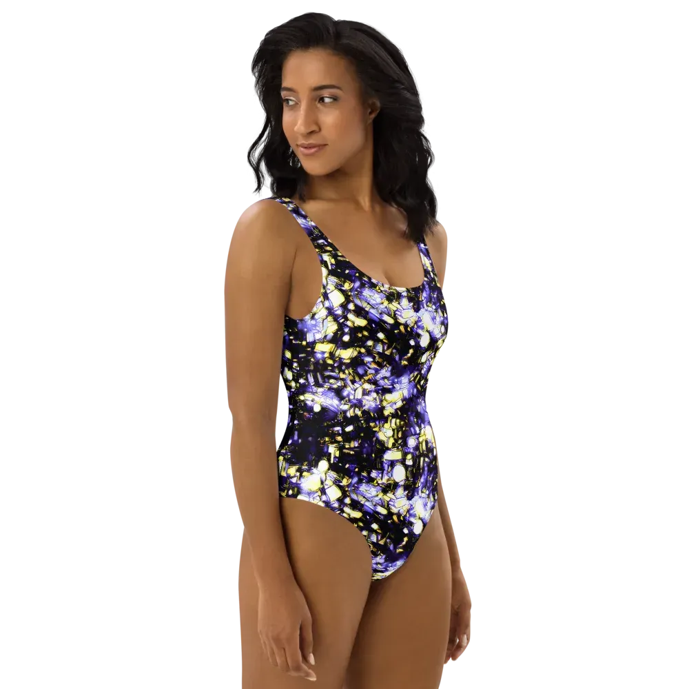 Royal Collision on One-Piece Swimsuit — Right