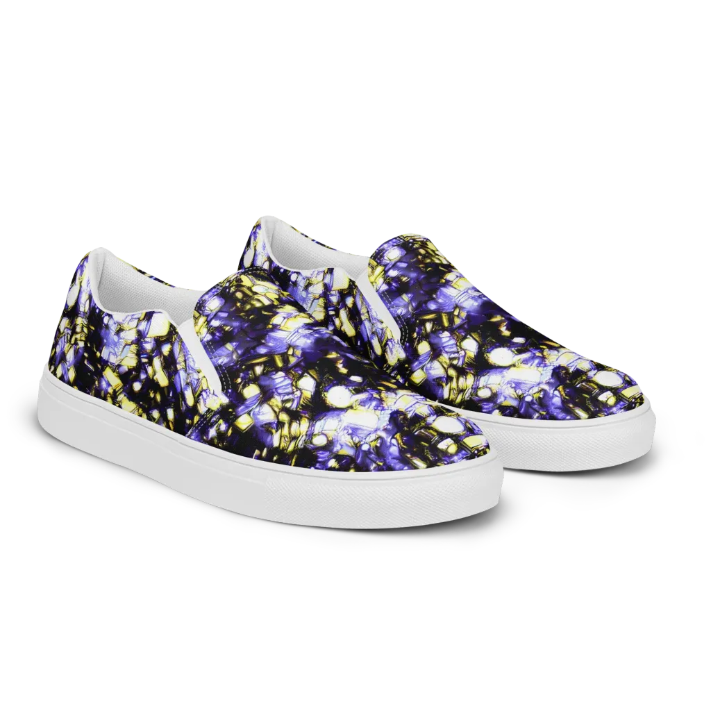Royal Collision on Women's Slip-On Canvas Shoes — Right Front