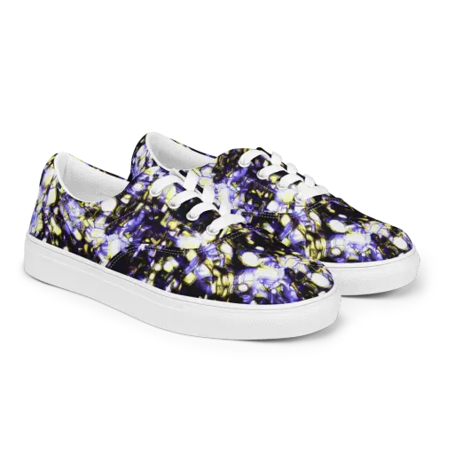 Royal Collision on a Men's Lace-Up Canvas Shoes