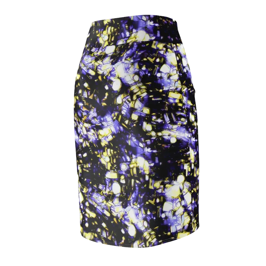 Royal Collision on Pencil Skirt — Back Side