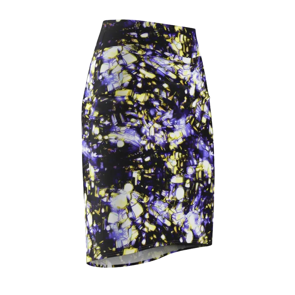 Royal Collision on Pencil Skirt — Front Side