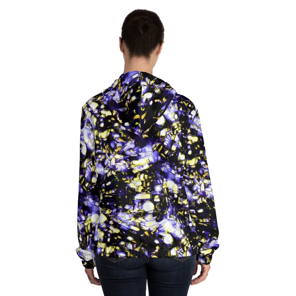Royal Collision on Women's Full-Zip Hoodie — Back On Person