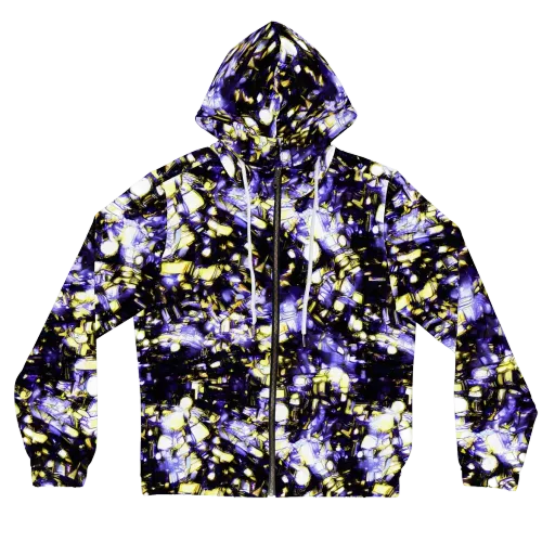 Royal Collision on a Women's Full-Zip Hoodie