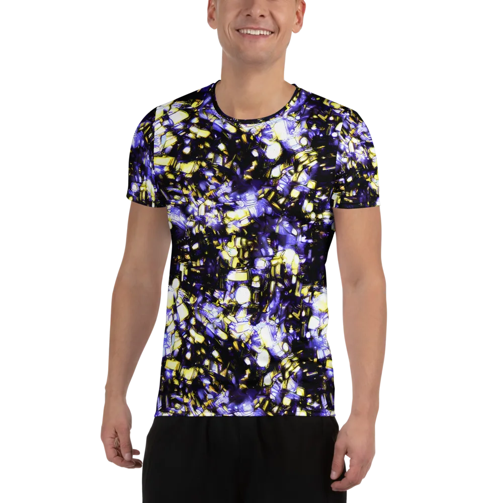 Royal Collision on Men's Athletic T-Shirt — Front