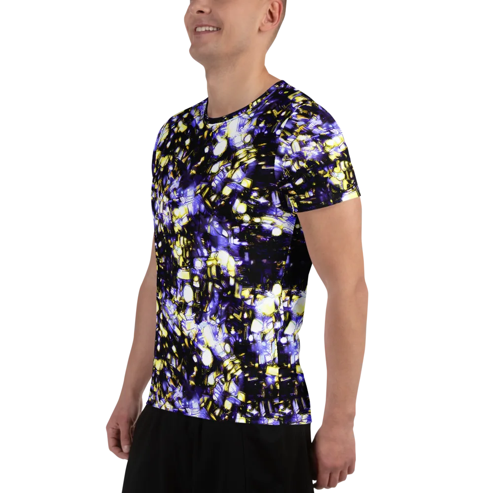 Royal Collision on Men's Athletic T-Shirt — Left