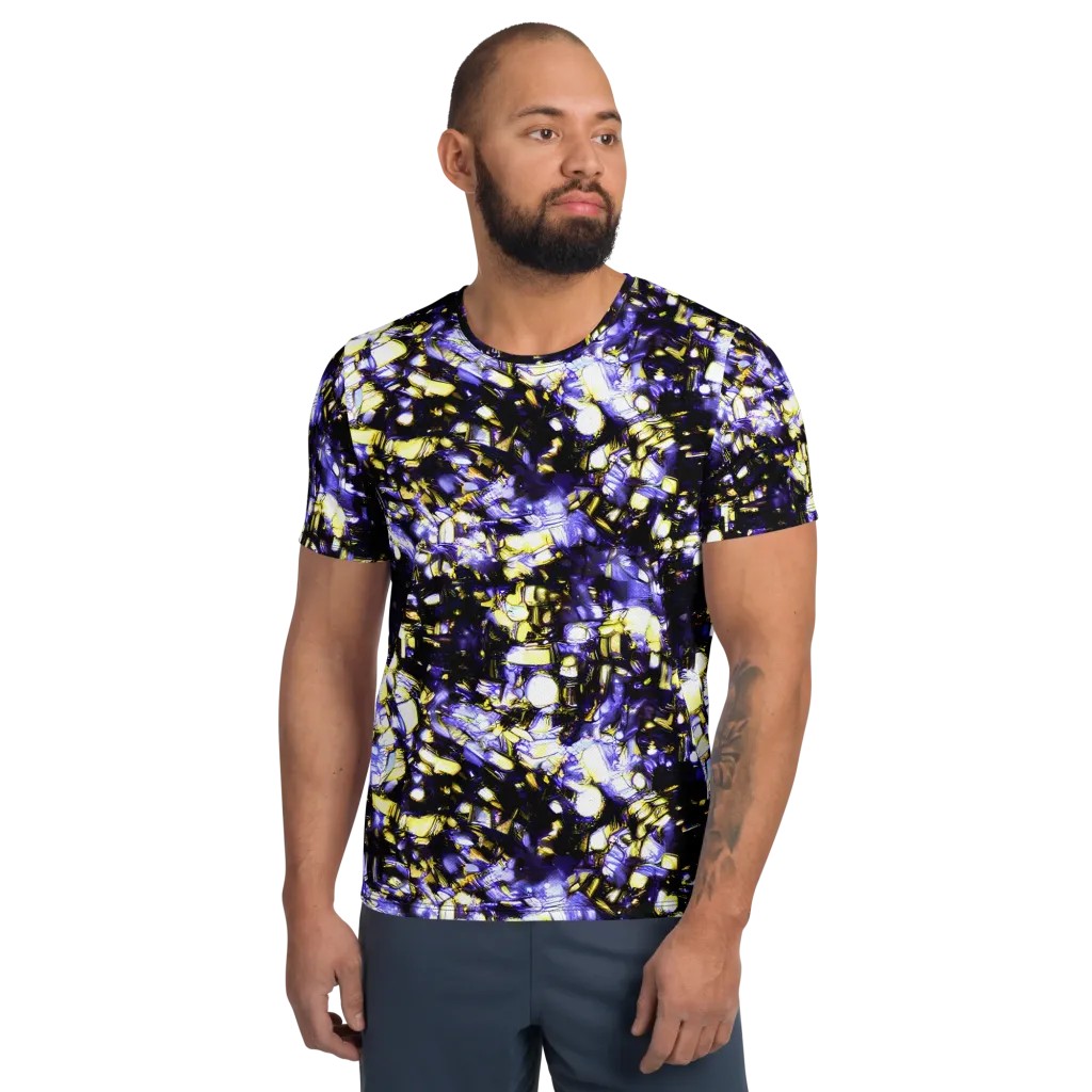 Royal Collision on Men's Athletic T-Shirt — Front