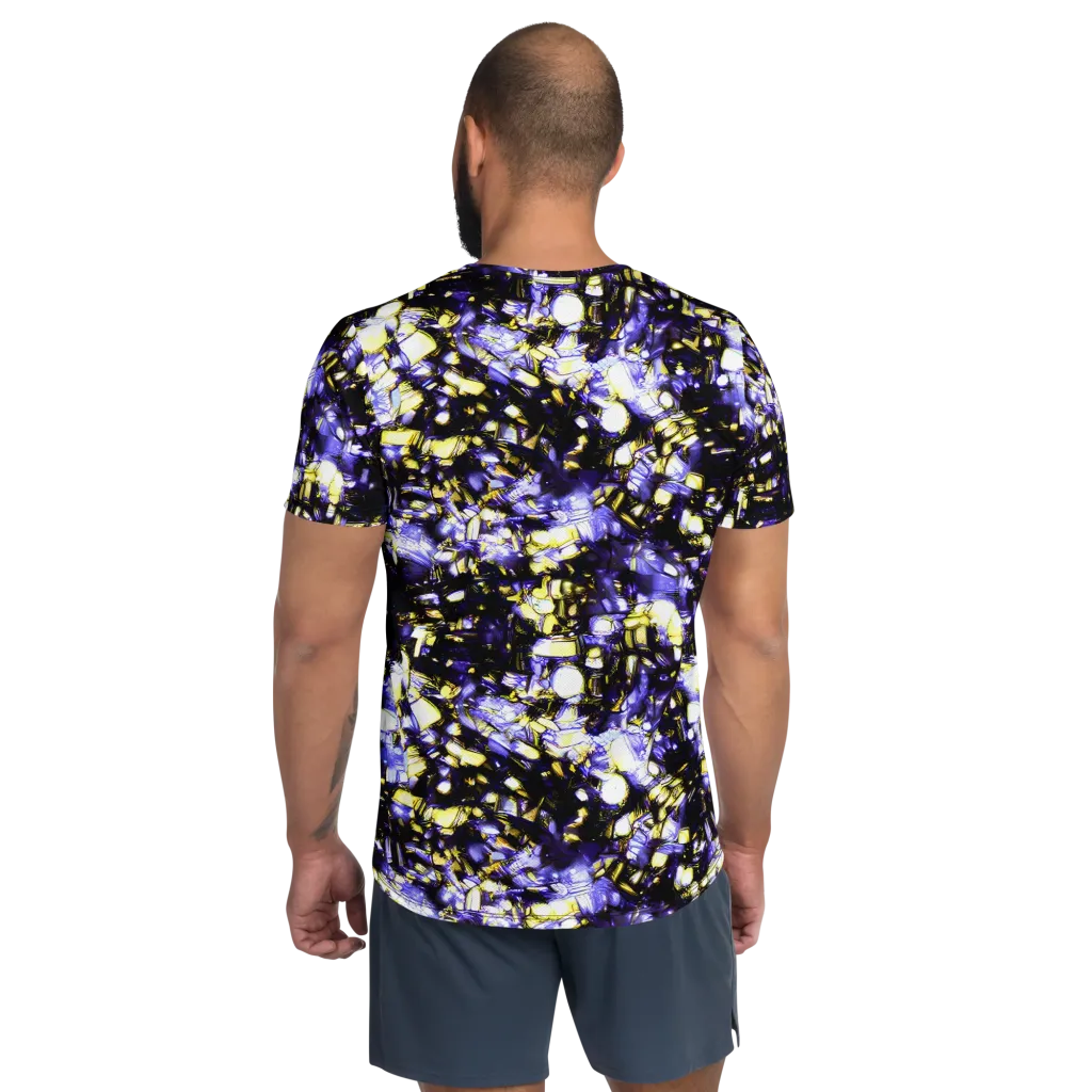 Royal Collision on Men's Athletic T-Shirt — Back