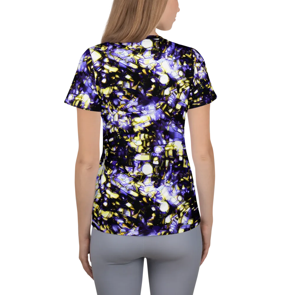 Royal Collision on Women's Athletic T-Shirt — Back