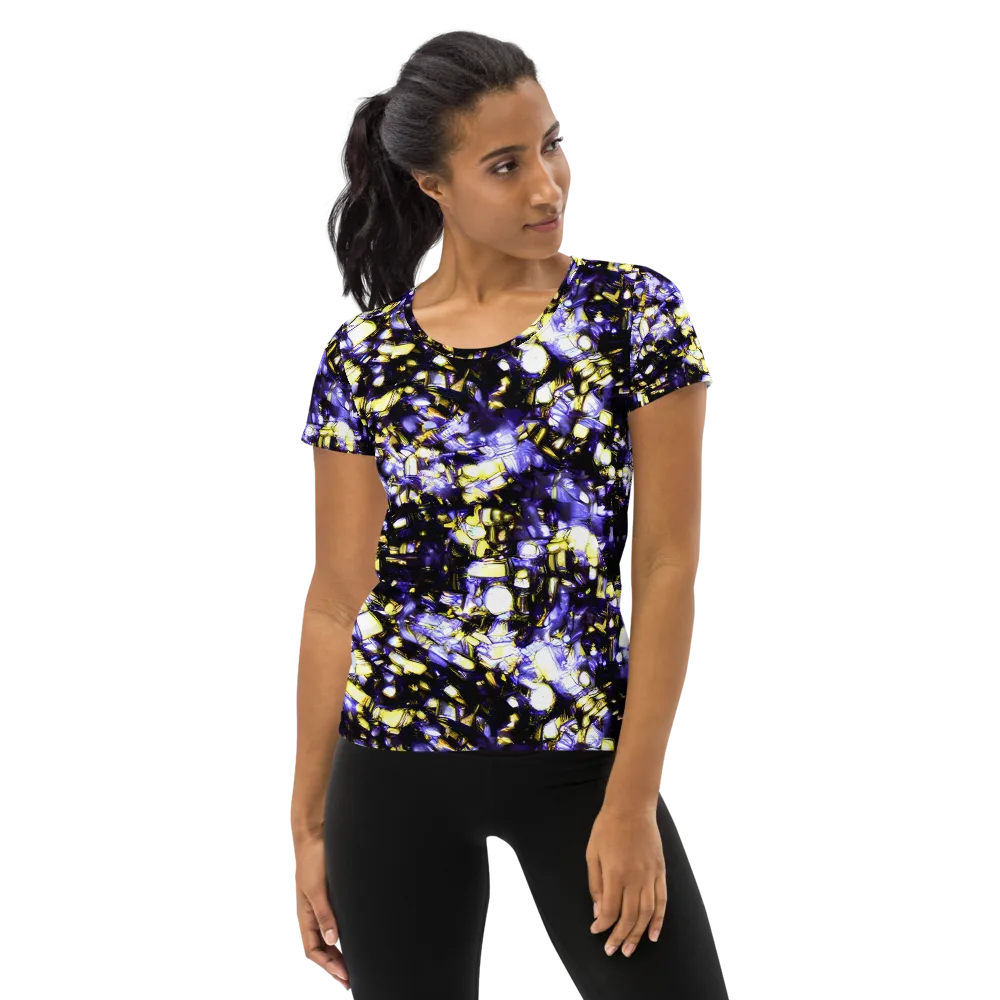 Royal Collision on Women's Athletic T-Shirt — Front