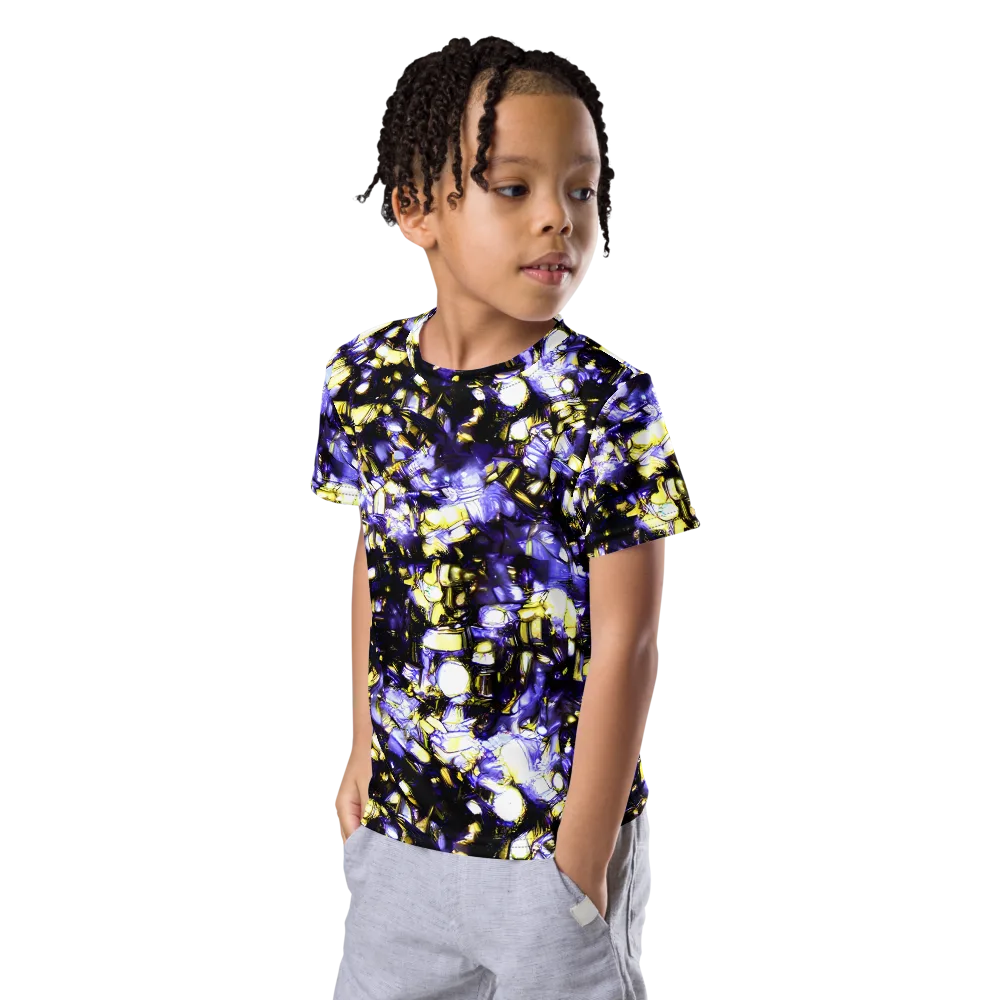 Royal Collision on Kids Crew Neck T-Shirt — Left Front
