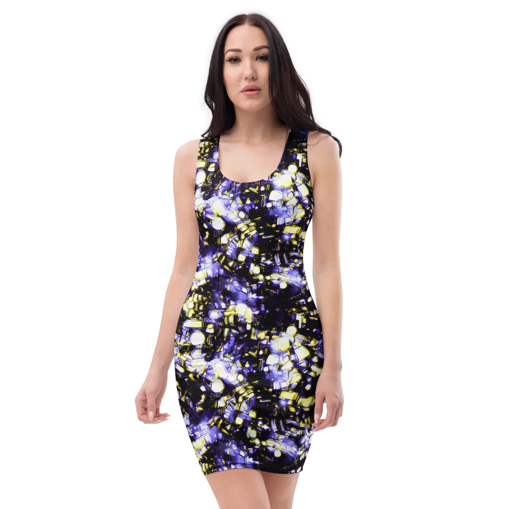 Royal Collision on Bodycon Dress — Front