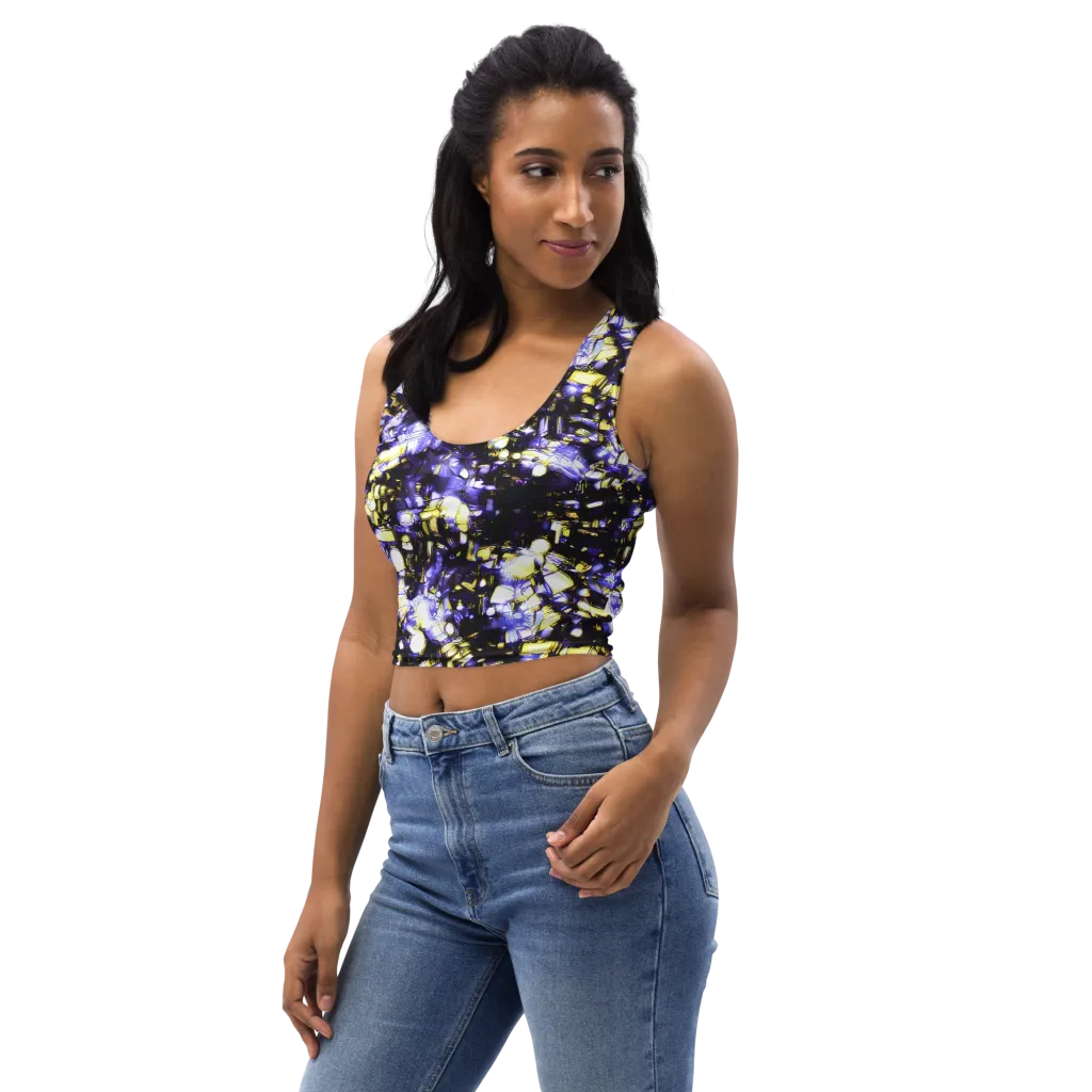 Royal Collision on Crop Top — Left Front