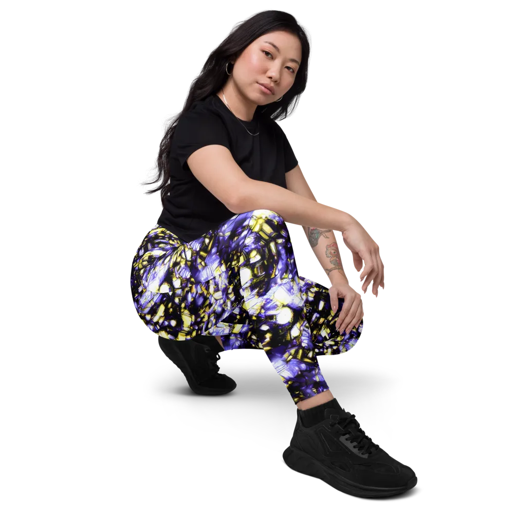 Royal Collision on Leggings with Pockets — Right Front