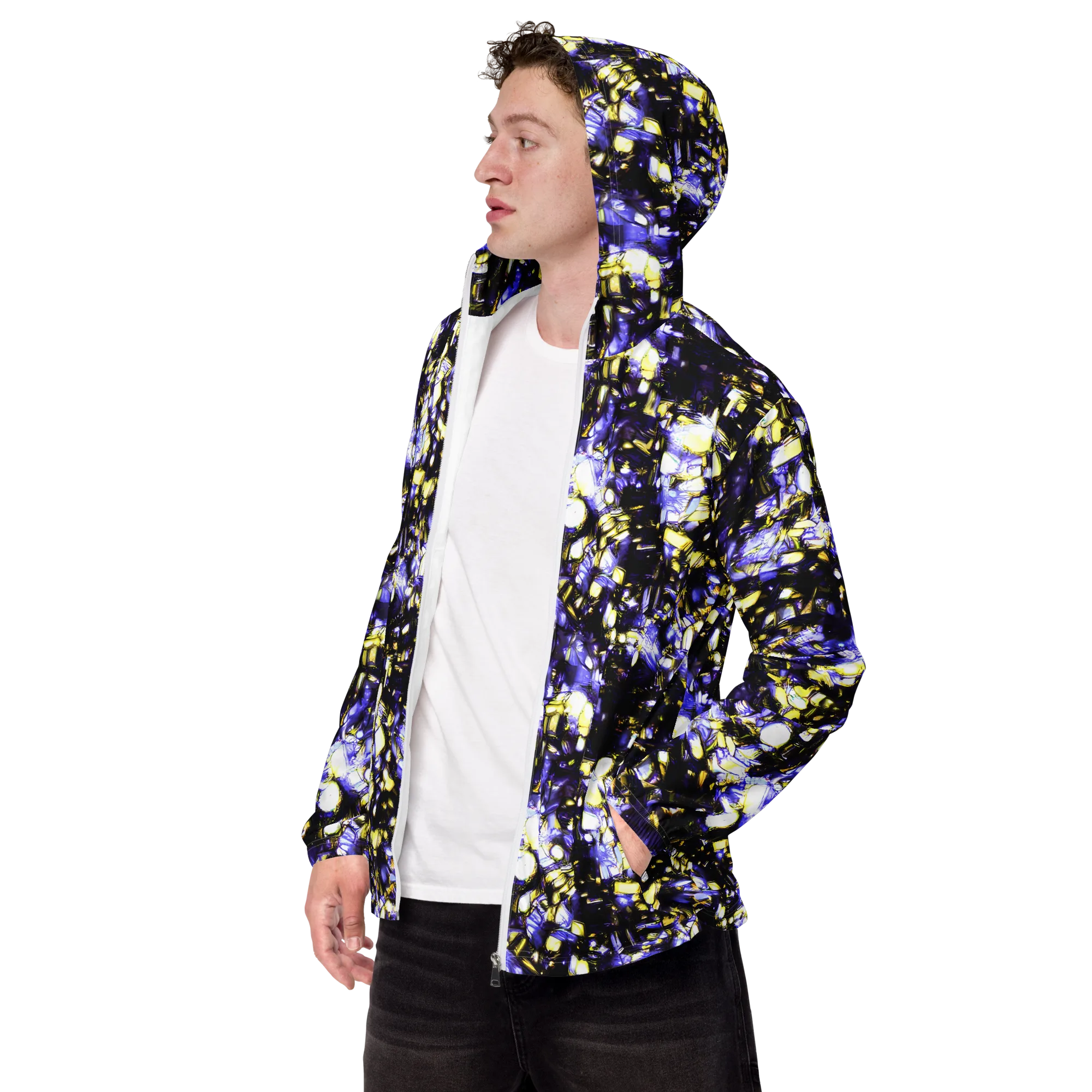 Royal Collision on Men's Windbreaker — Left Front