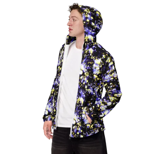 Royal Collision on a Men's Windbreaker