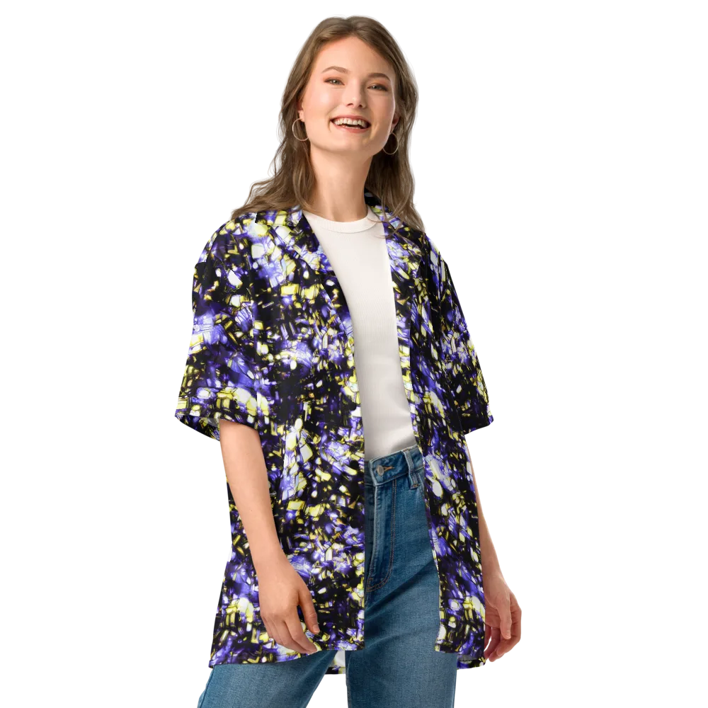Royal Collision on Button Shirt — Front