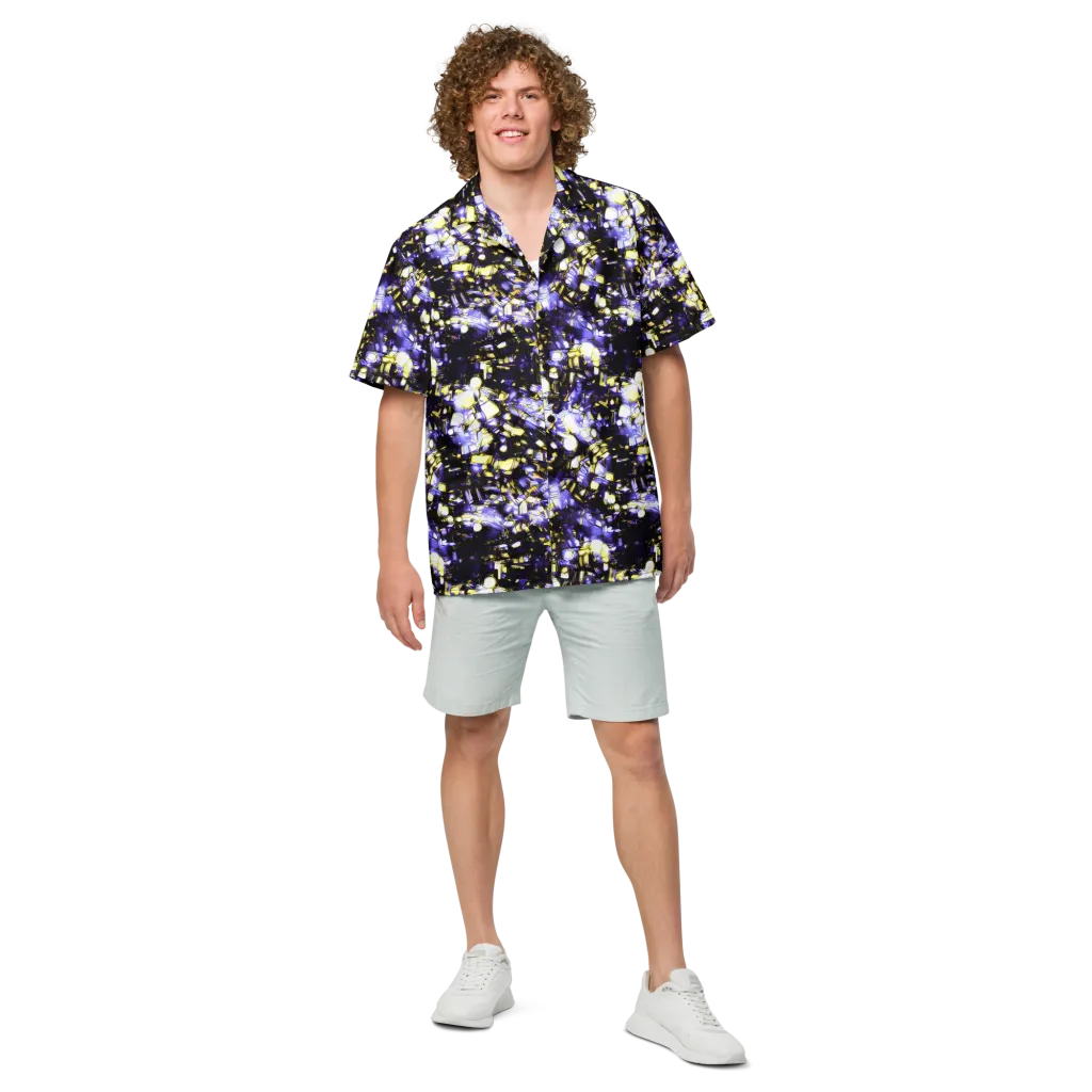 Royal Collision on Button Shirt — Front