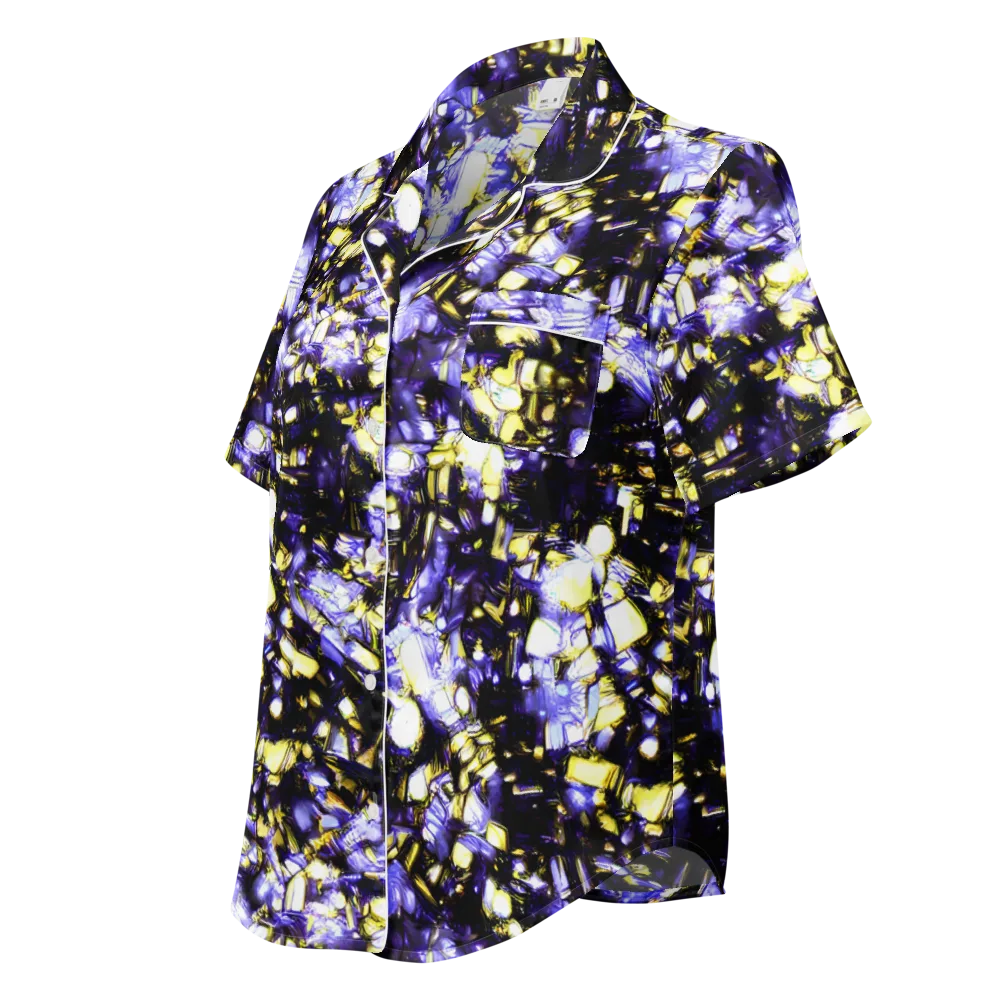 Royal Collision on Women's Short Sleeve Pajama Top — Left Front