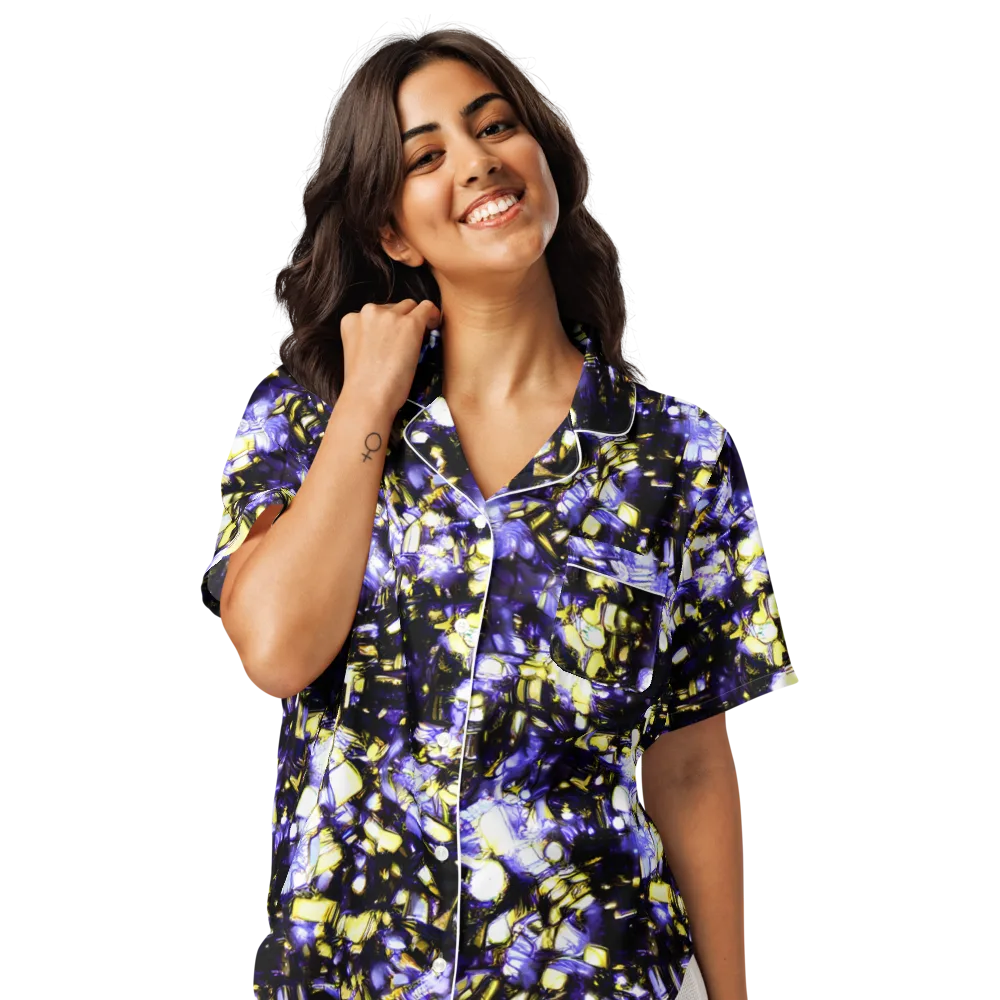 Royal Collision on Women's Short Sleeve Pajama Top — Front