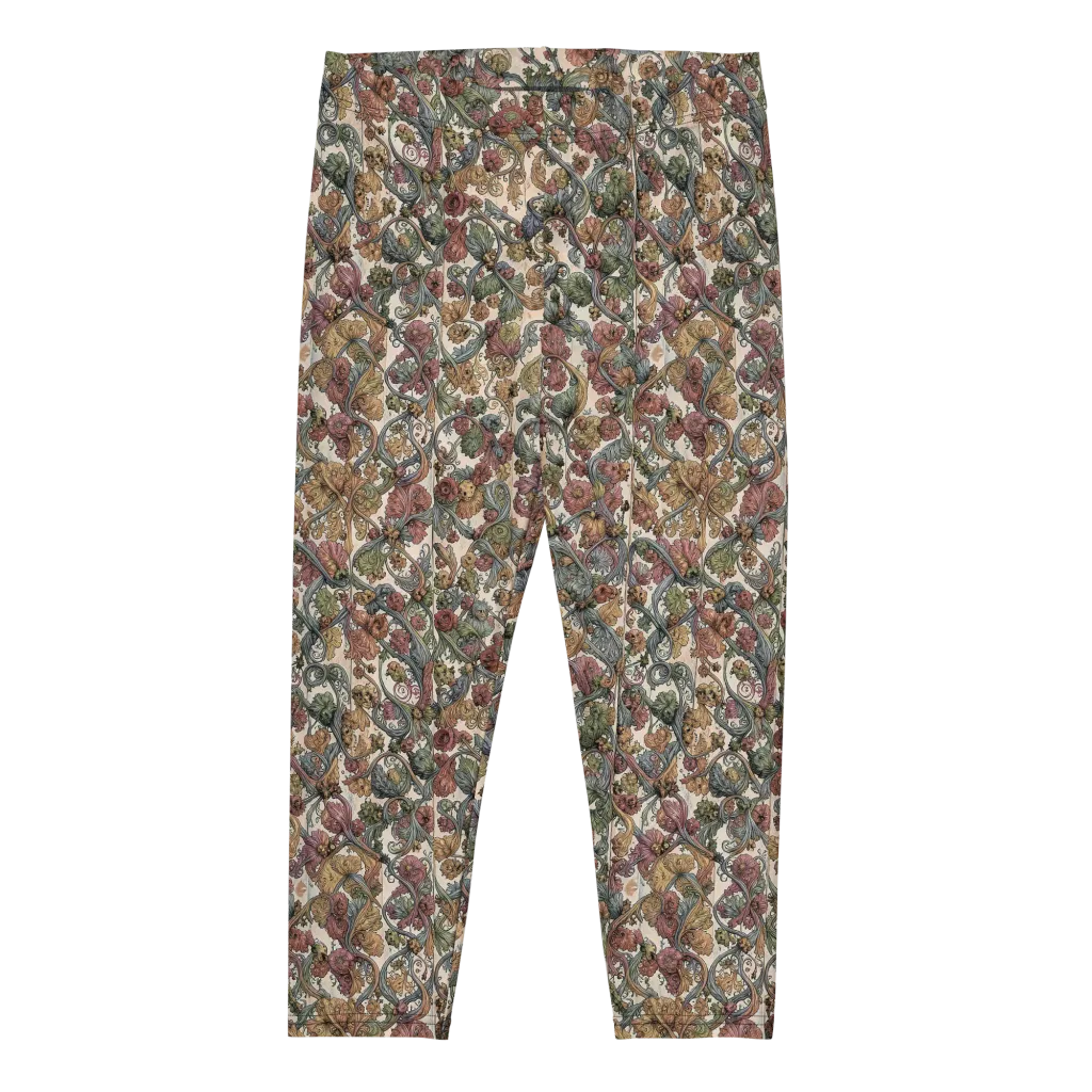 Velvet Herbarium on Capri Leggings — Front