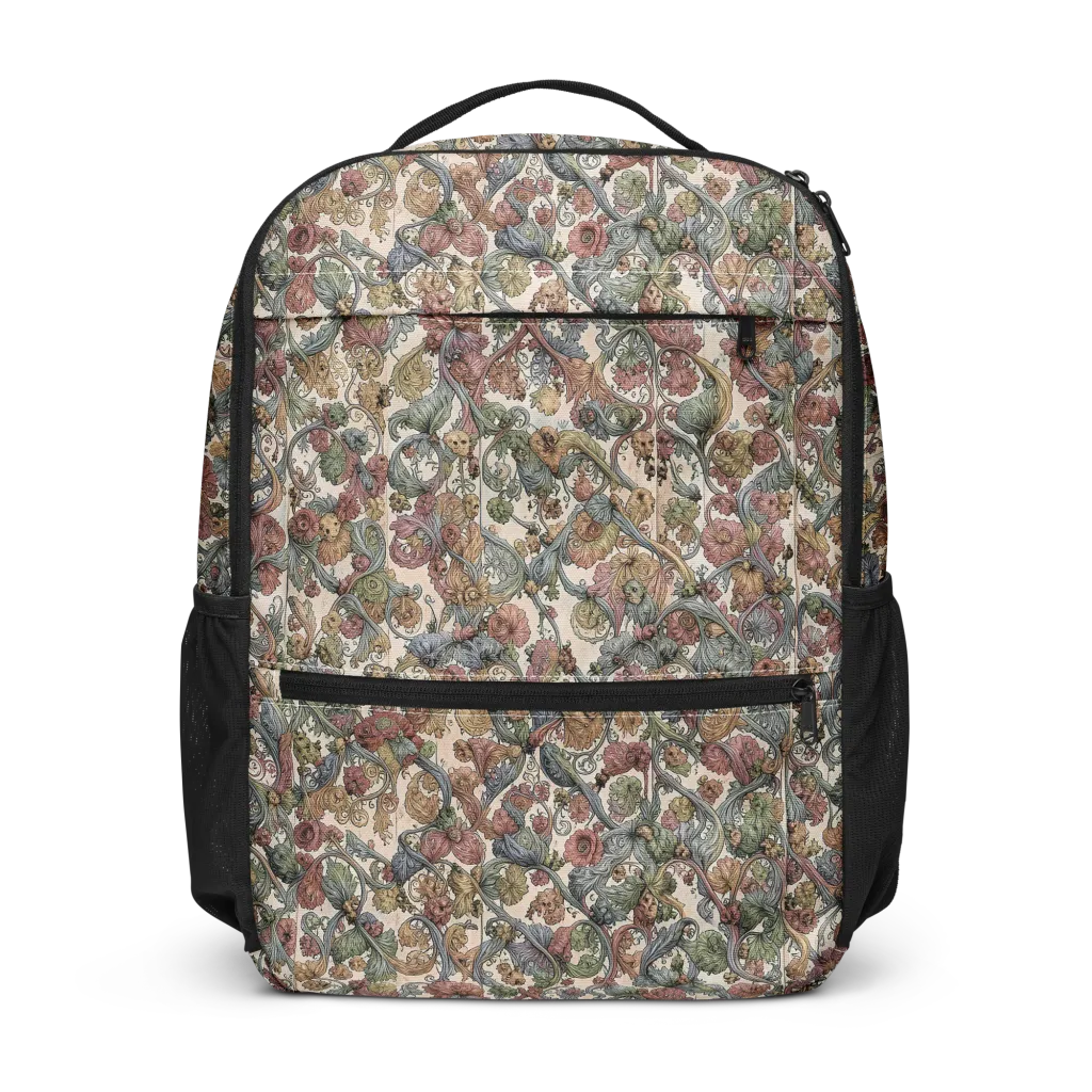 Velvet Herbarium on Utility Backpack — Front
