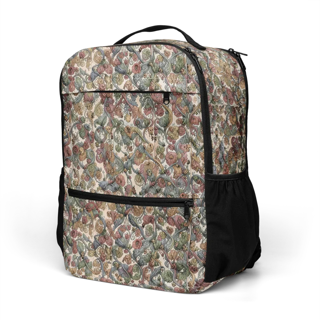 Velvet Herbarium on Utility Backpack — Left Front