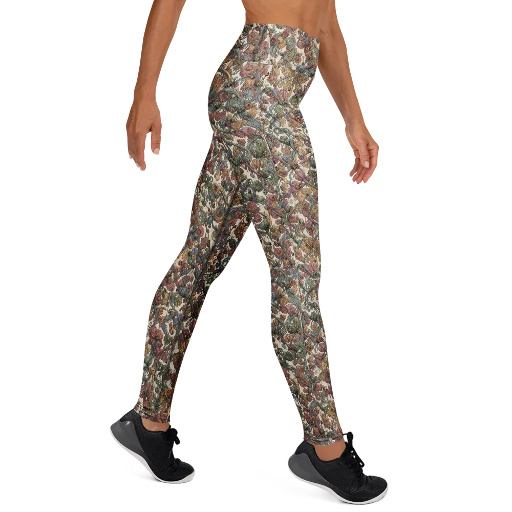 Velvet Herbarium on Yoga Leggings — Right