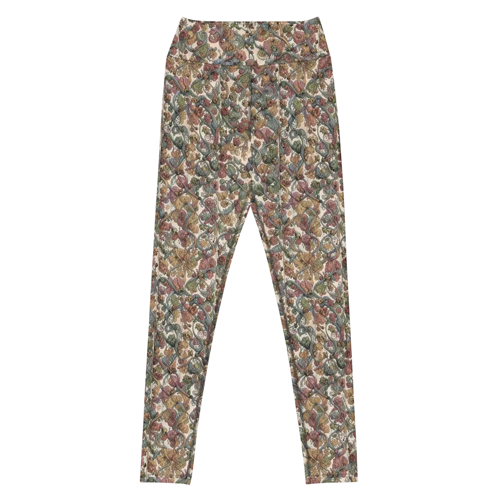 Velvet Herbarium on Yoga Leggings — Front