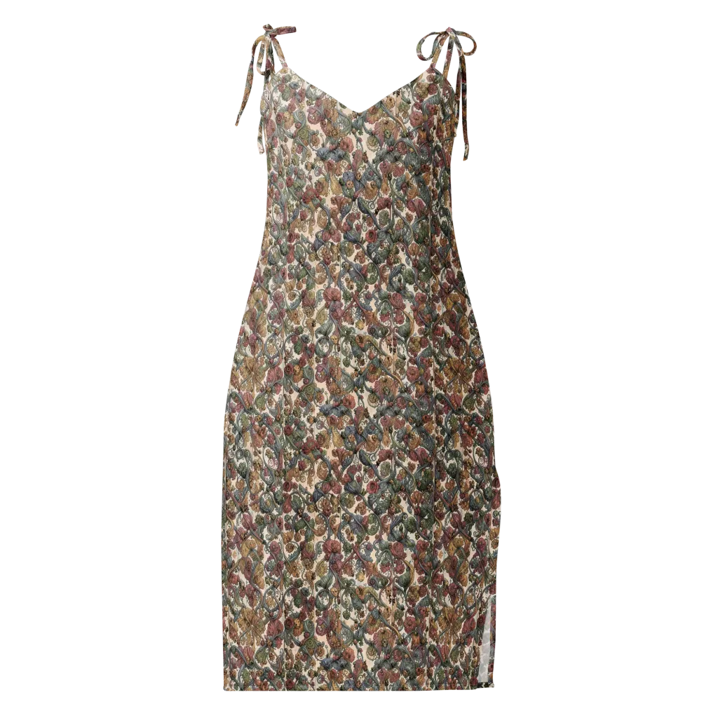 Velvet Herbarium on Slip Dress — Front