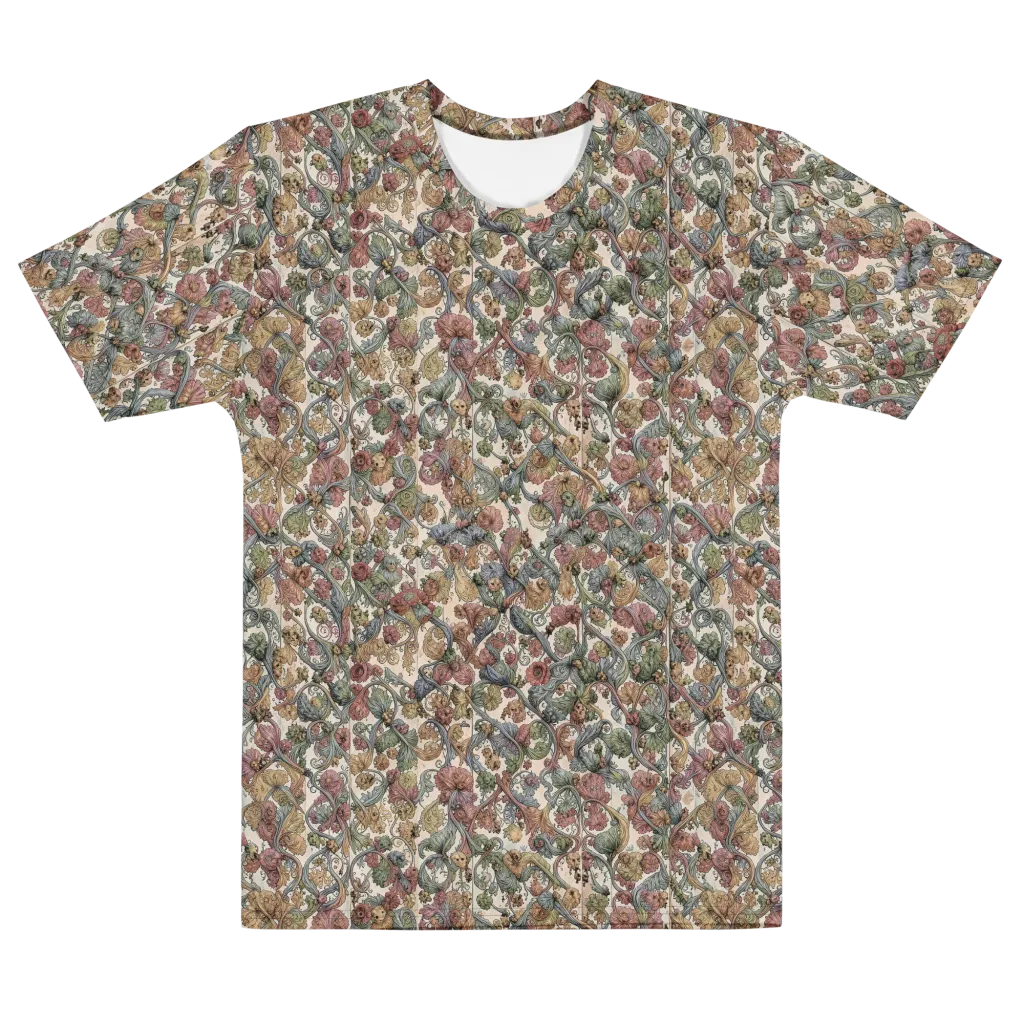 Velvet Herbarium on Men's Cotton Crew Neck T-Shirt — Front