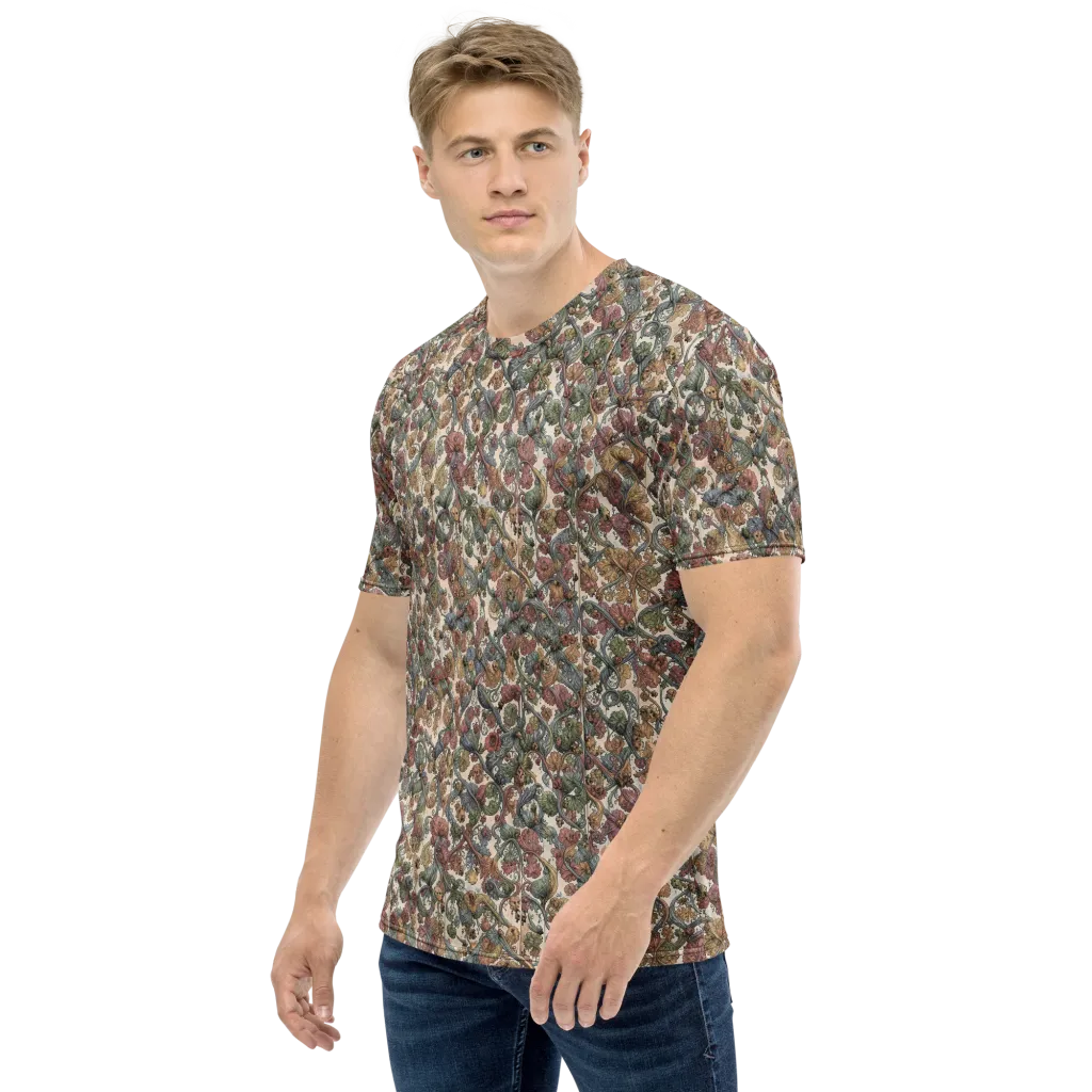 Velvet Herbarium on Men's Crew Neck T-Shirt — Left